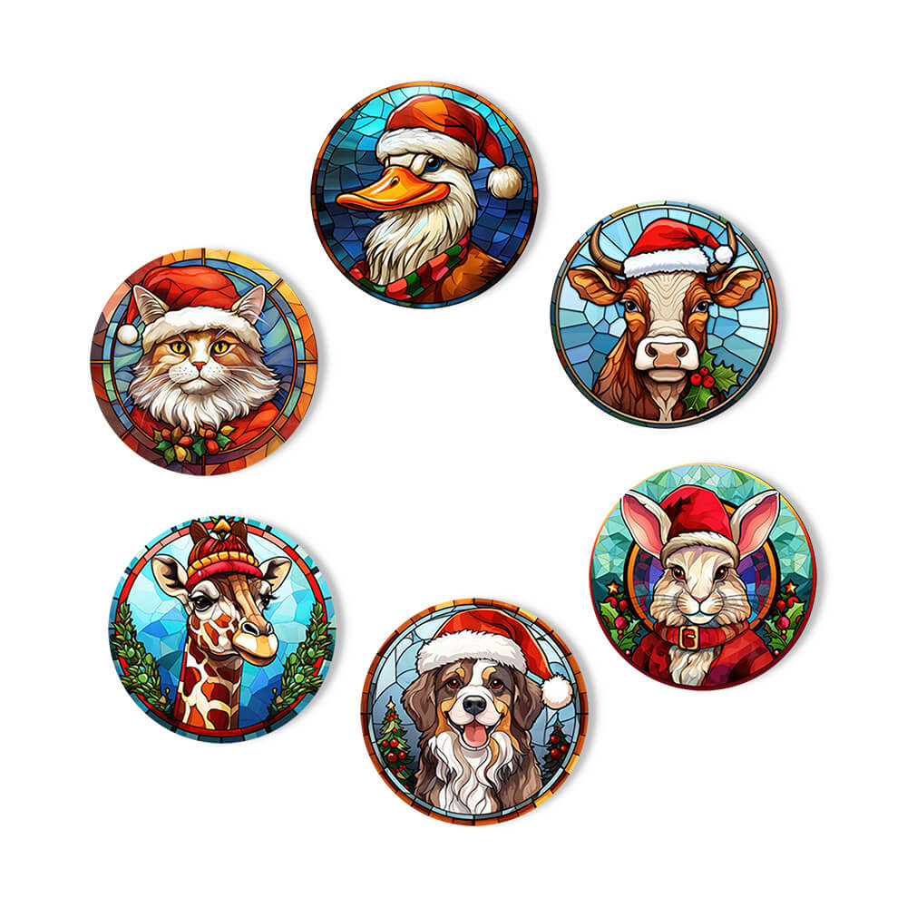 Christmas Fun Coasters 6 Pack Paint by Numbers - Image 3