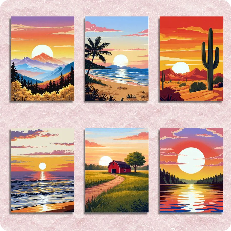 Landscape Paint by Numbers